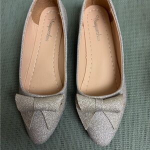 Silver Glitter Women's Flats